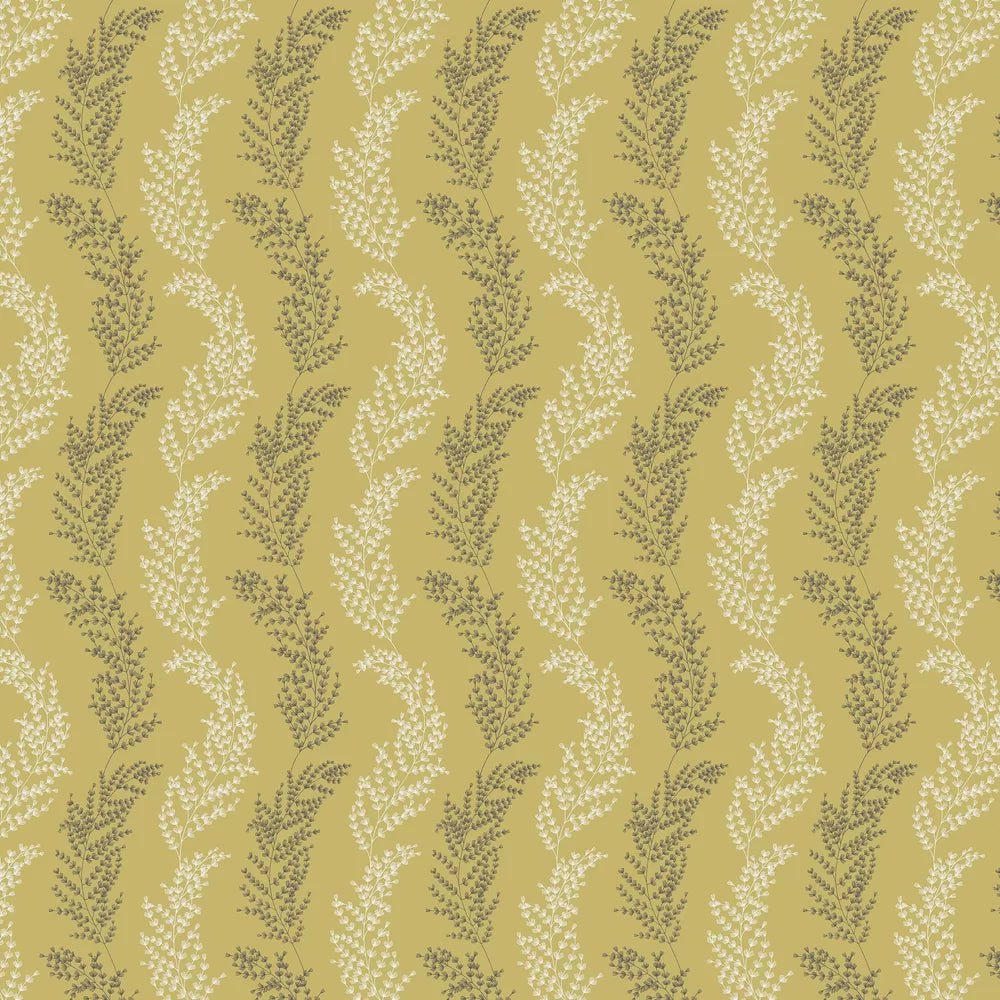 Mimosa Trail Wallpaper - Mustard - Ohpopsi - JRD50107W - Premier Wallcovering