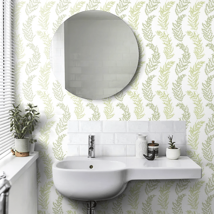Mimosa Trail Wallpaper - Olive - Ohpopsi - JRD50111W - Premier Wallcovering