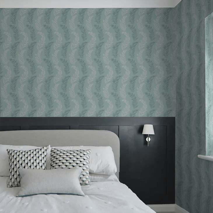 Mimosa Trail Wallpaper - Teal - Ohpopsi - JRD50108W - Premier Wallcovering