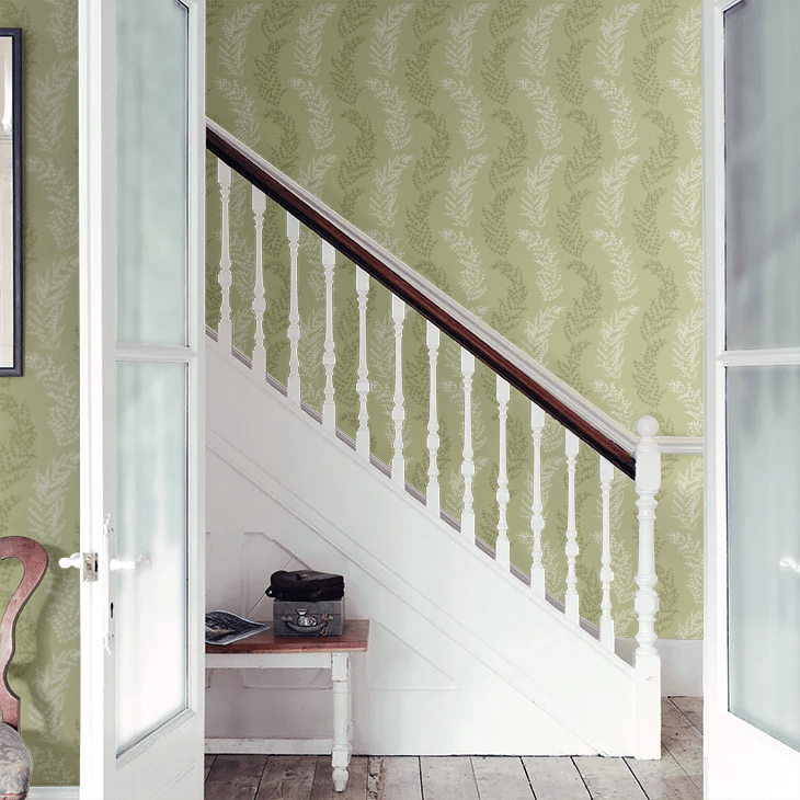 Mimosa Trail Wallpaper - Sage Olive - Ohpopsi - JRD50109W - Premier Wallcovering