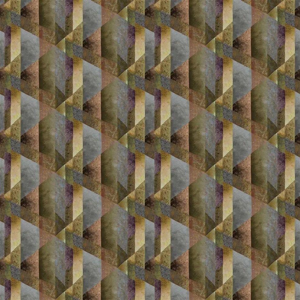 Minakari Geo Wallpaper - Rosewood - Designers Guild - PDG1141/02 - Premier Wallcovering