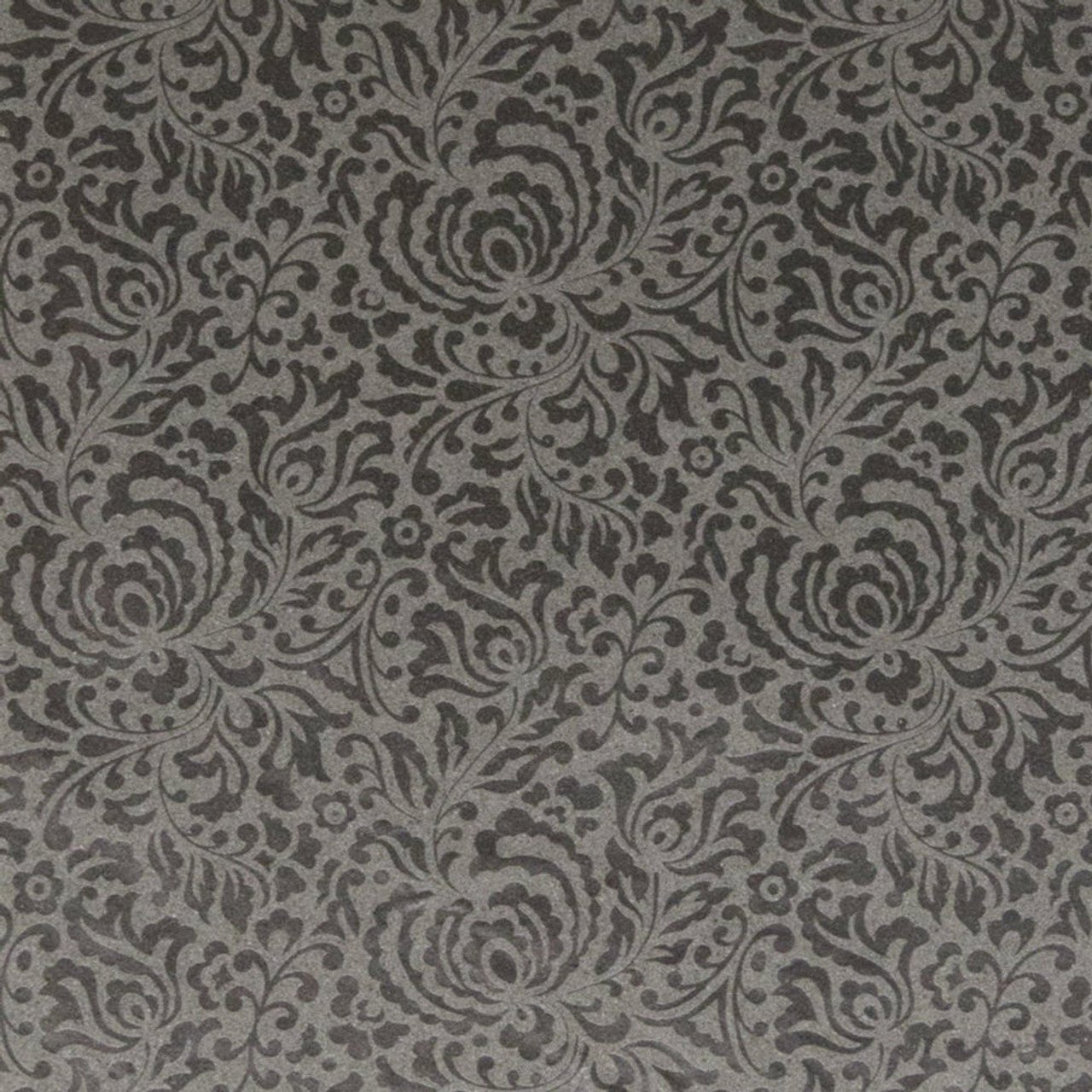 Minerals Floral Wallpaper - Charcoal - Omexco - MIN1068 - Premier Wallcovering