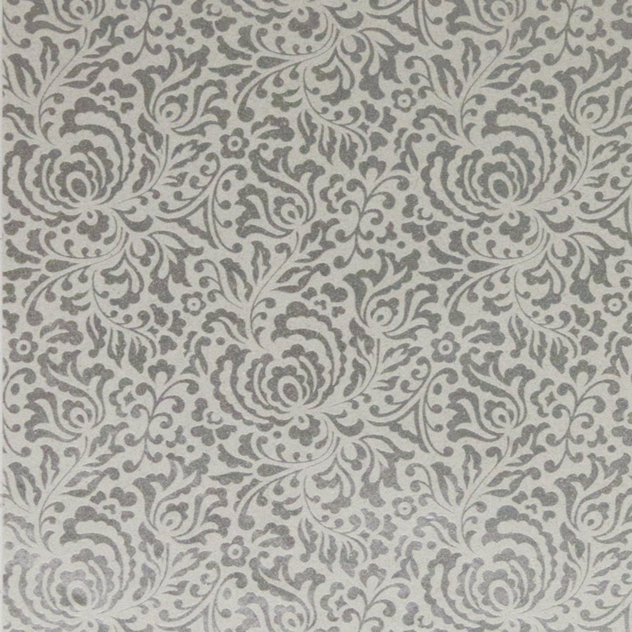 Minerals Floral Wallpaper - Silver - Omexco - MIN1229 - Premier Wallcovering