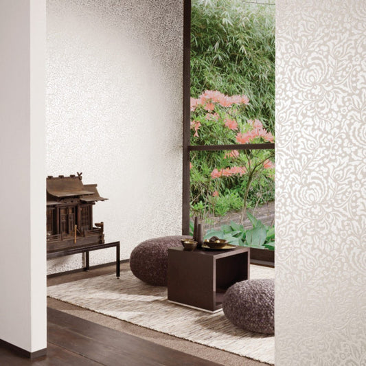 Minerals Floral Wallpaper - Navy - Omexco - MIN1128 - Premier Wallcovering