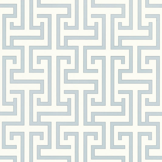 Ming Trail Wallpaper - Light Blue - Thibaut - T75474 - Premier Wallcovering