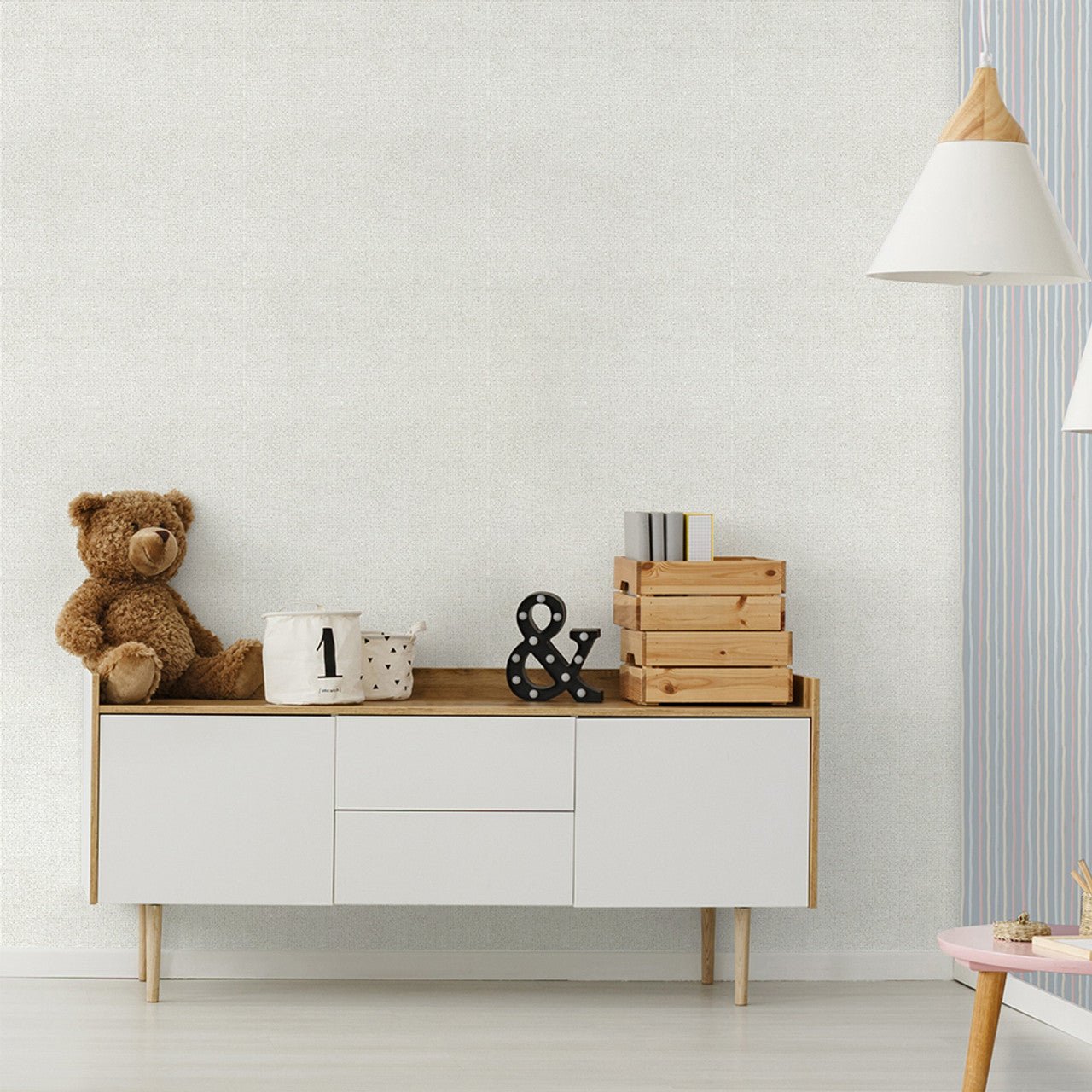 Mini Dots Great Kids Wallpaper - Light Grey - Hohenberger - 26813 - Premier Wallcovering