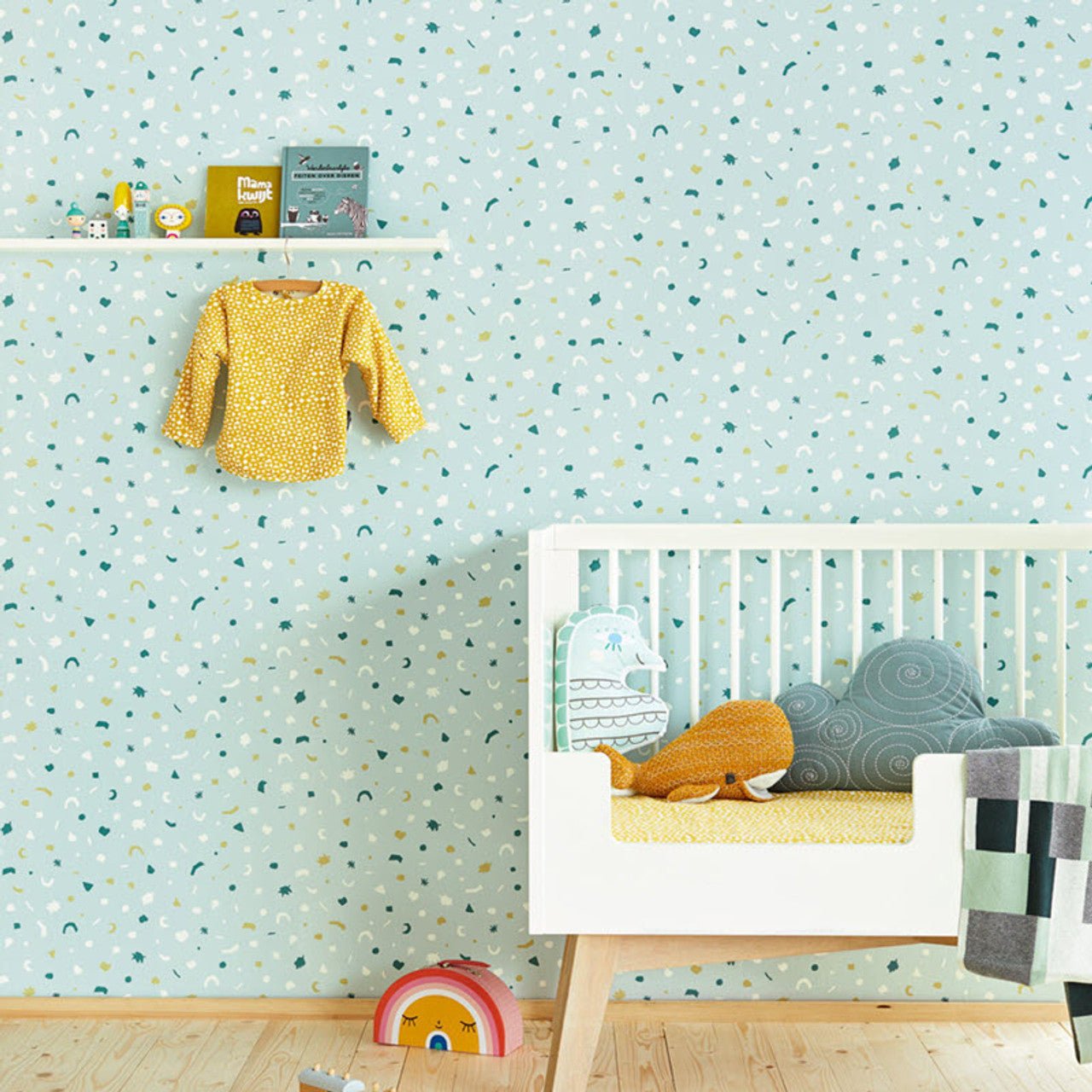 Mini Me Children's Wallpaper - Green - Eijffinger - 399102 - Premier Wallcovering