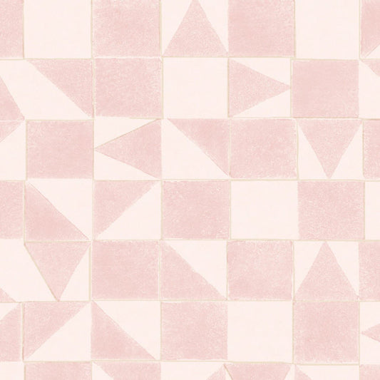Mini Me Geometric Wallpaper - Pink - Eijffinger - 399091 - Premier Wallcovering