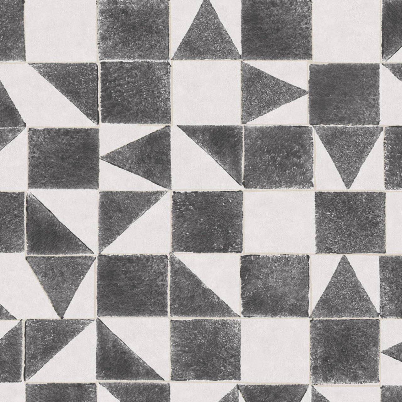 Mini Me Geometric Wallpaper - Black - Eijffinger - 399094 - Premier Wallcovering