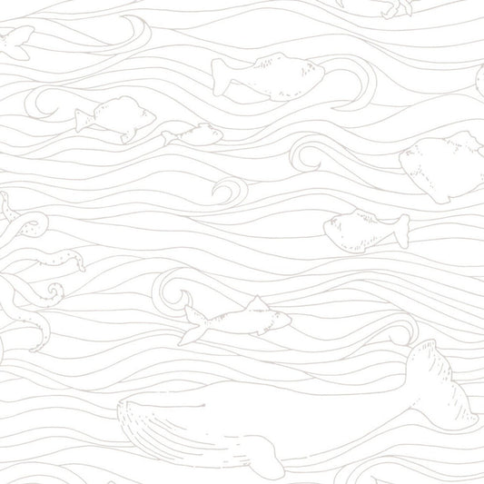 Mini Me High Tide Wallpaper - White - Eijffinger - 399040 - Premier Wallcovering