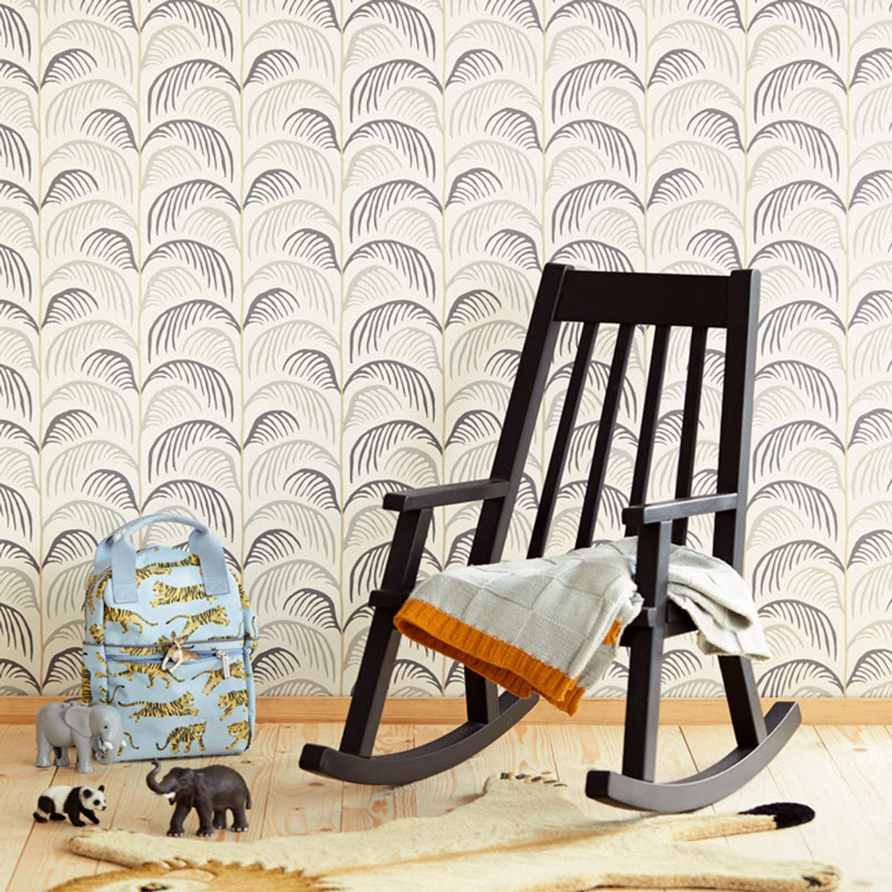 Mini Me Palm Wallpaper - Beige - Eijffinger - 399072 - Premier Wallcovering