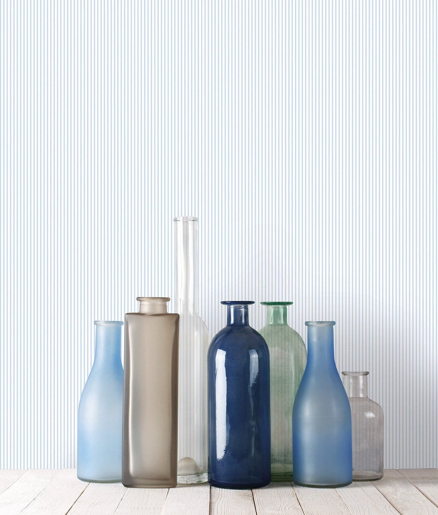 Miniatures 2 Delicate Stripe Wallpaper - Blue - Galerie - G67854 - Premier Wallcovering