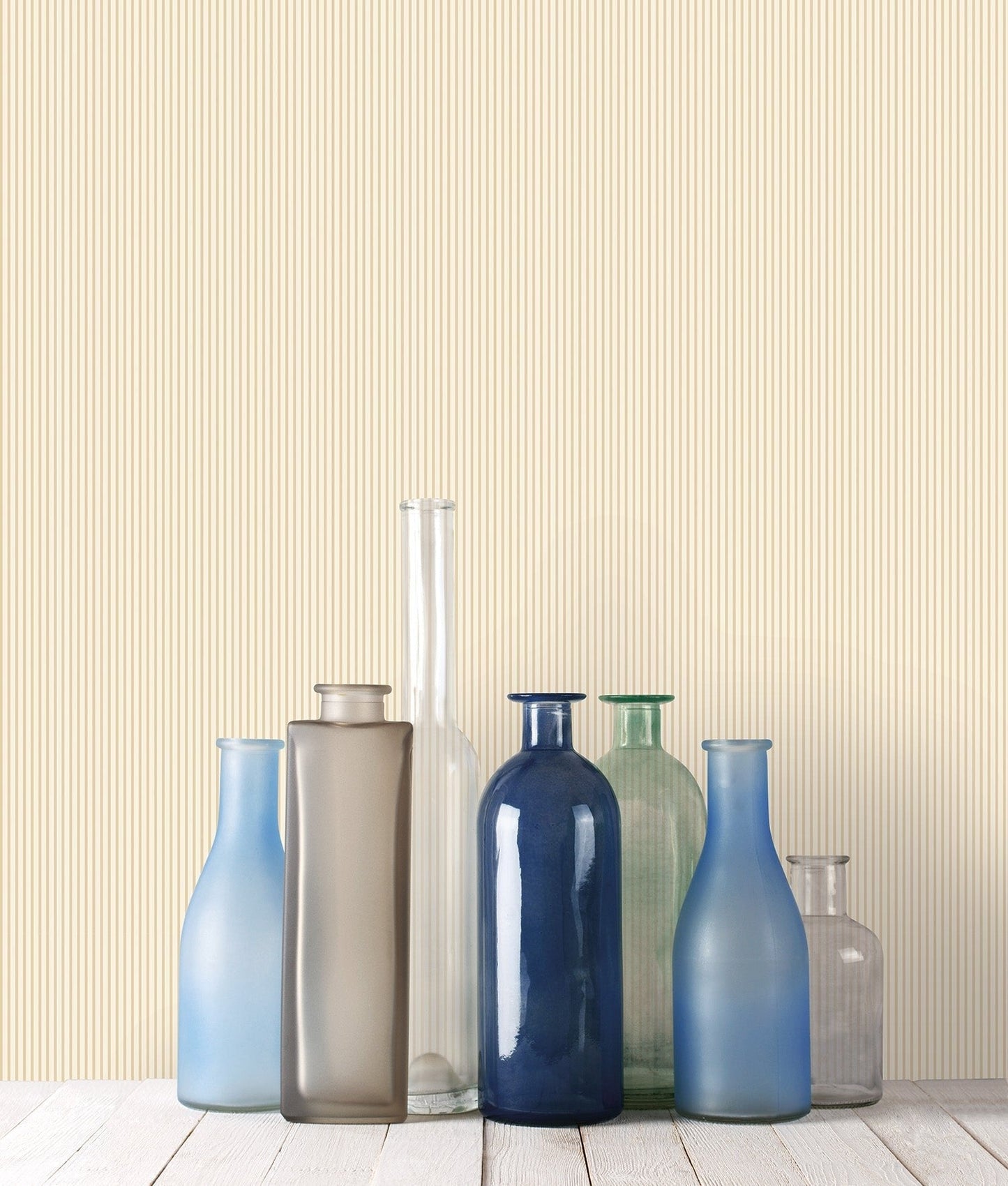 Miniatures 2 Delicate Stripe Wallpaper - Beige - Galerie - G67855 - Premier Wallcovering