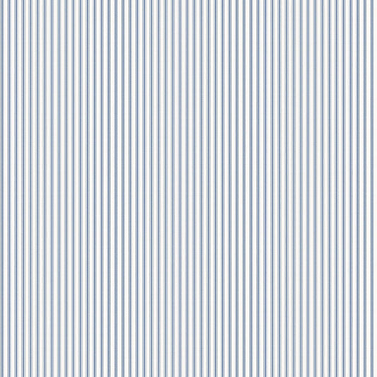 Miniatures 2 Double Stripe Wallpaper - Blue / White - Galerie - G67927 - Premier Wallcovering