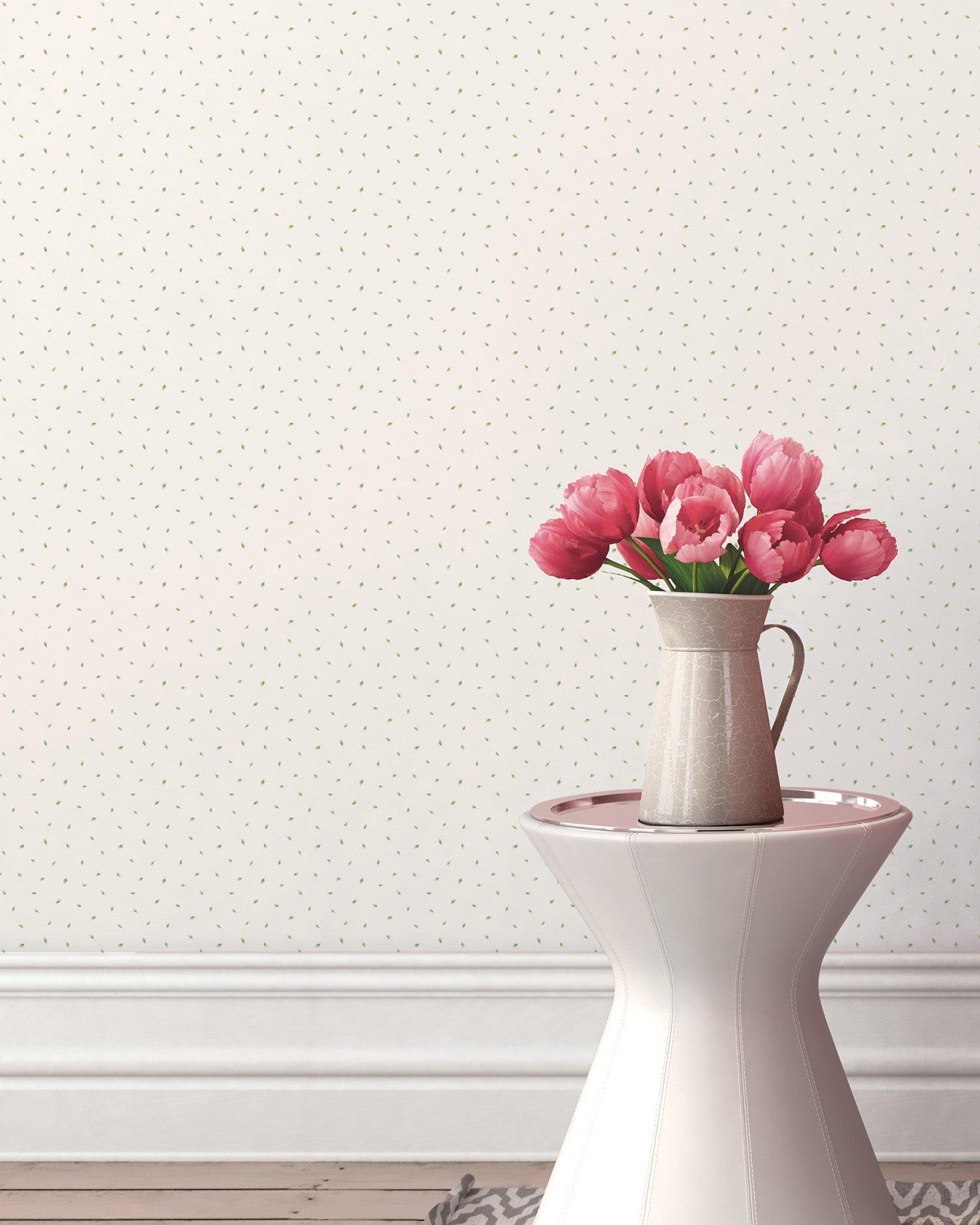 Miniatures 2 Falling Leaves Wallpaper - Green - Galerie - G67880 - Premier Wallcovering