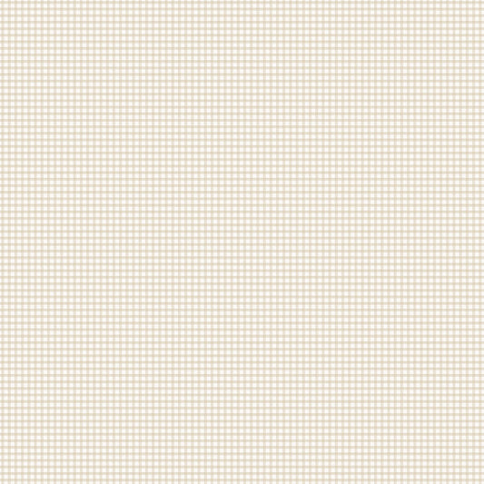 Miniatures 2 Gingham Wallpaper - Beige - Galerie - G67873 - Premier Wallcovering
