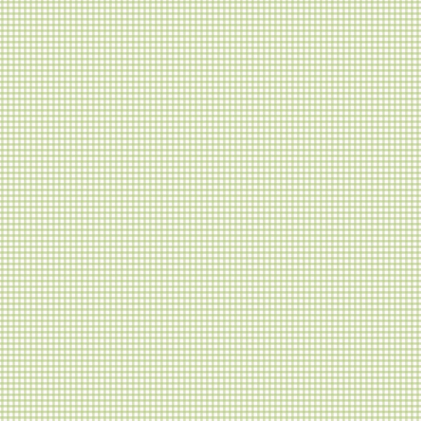 Miniatures 2 Gingham Wallpaper - Green - Galerie - G67875 - Premier Wallcovering