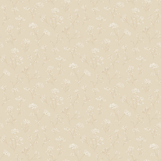 Miniatures 2 Parsley Flowers Wallpaper - Beige - Galerie - G67869 - Premier Wallcovering