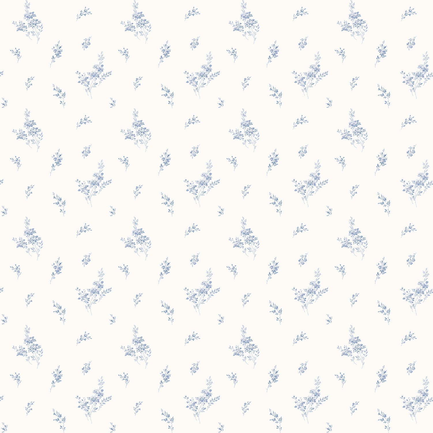 Miniatures 2 Rose Bouquets Wallpaper - Blue - Galerie - G67915 - Premier Wallcovering