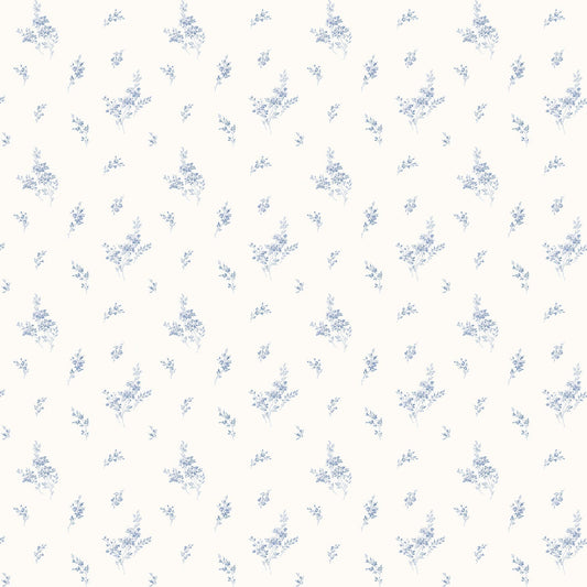 Miniatures 2 Rose Bouquets Wallpaper - Blue - Galerie - G67915 - Premier Wallcovering