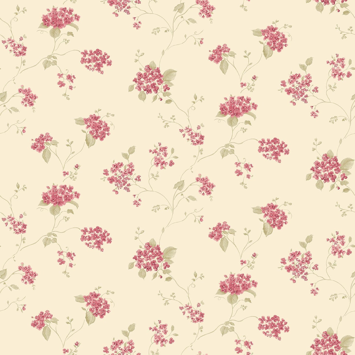 Miniatures 2 Spring Flowers Wallpaper - Wine Red - Galerie - G67868 - Premier Wallcovering