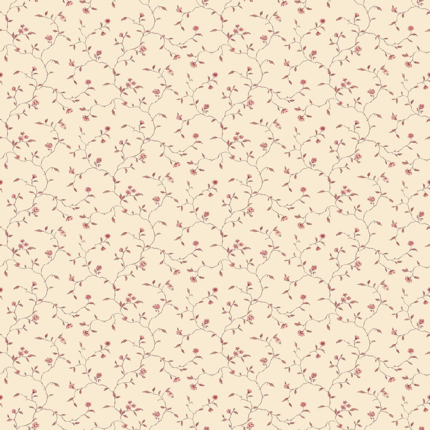 Miniatures 2 Trellis Vines Wallpaper - Red / Cream - Galerie - G67925 - Premier Wallcovering