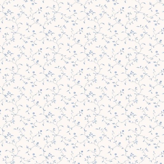 Miniatures 2 Trellis Vines Wallpaper - Blue - Galerie - G67920 - Premier Wallcovering