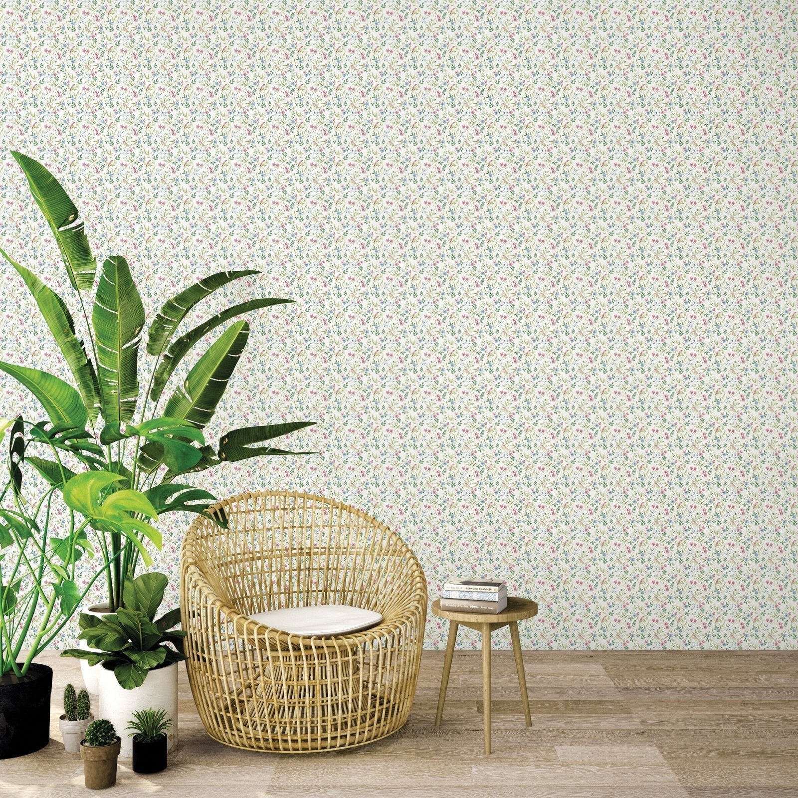 Miniatures 3 Garden Bird Wallpaper - Multi - Galerie - G68714 - Premier Wallcovering