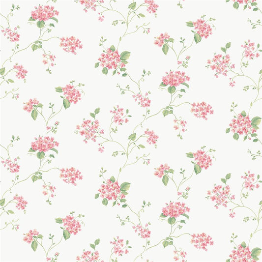 Miniatures 3 Hydrangea Trail Wallpaper - Pink - Galerie - G68718 - Premier Wallcovering