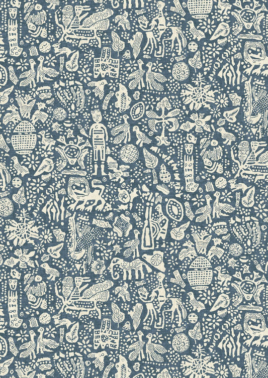 Minna Maze Wallpaper - Marmara - Lewis & Wood - Premier Wallcovering