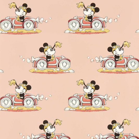 Minnie On The Move Wallpaper - Candy Floss - DDIW217268 - Sanderson - Premier Wallcovering