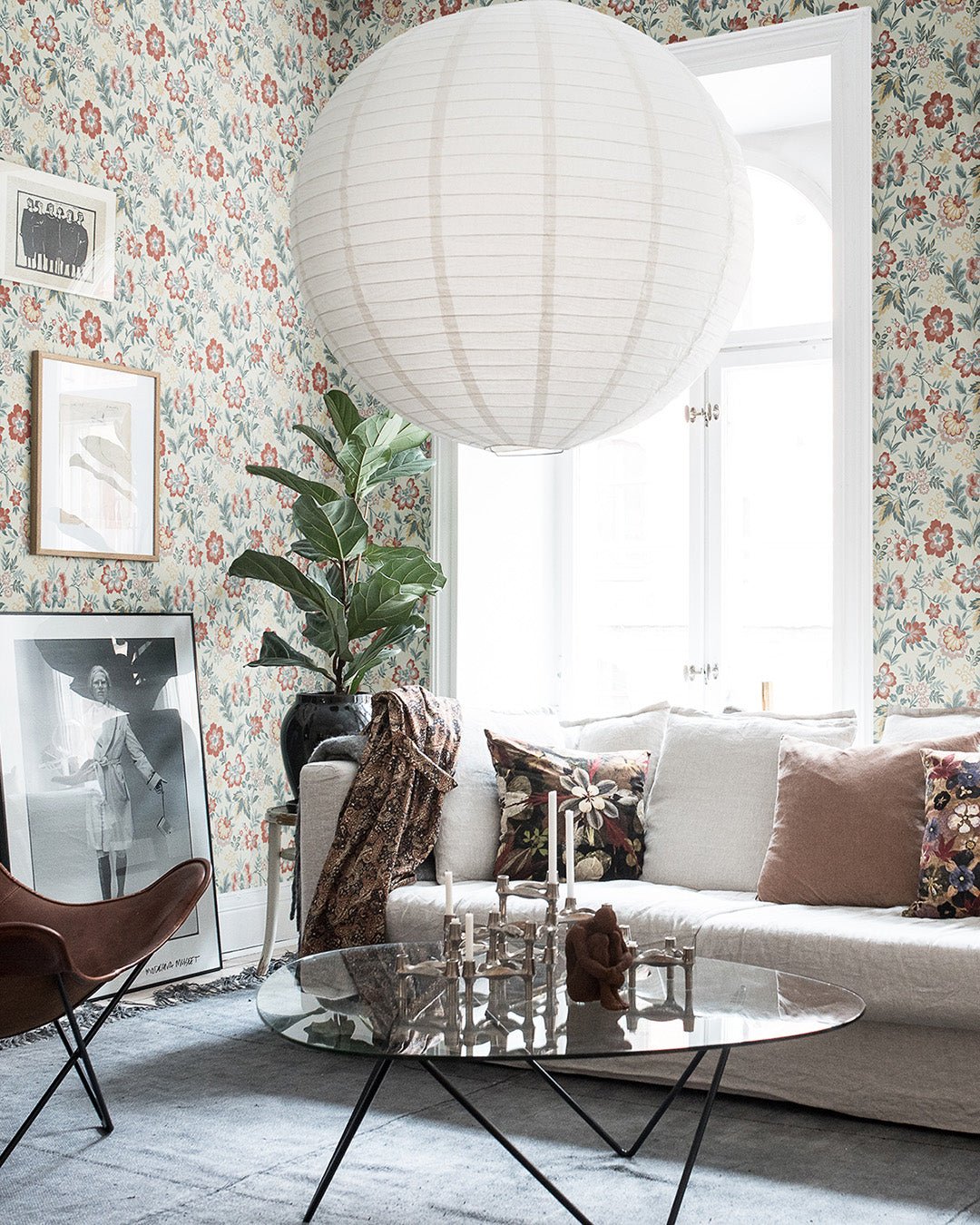 Mirabelle Wallpaper - Natural - Midbec - 28000 - Premier Wallcovering