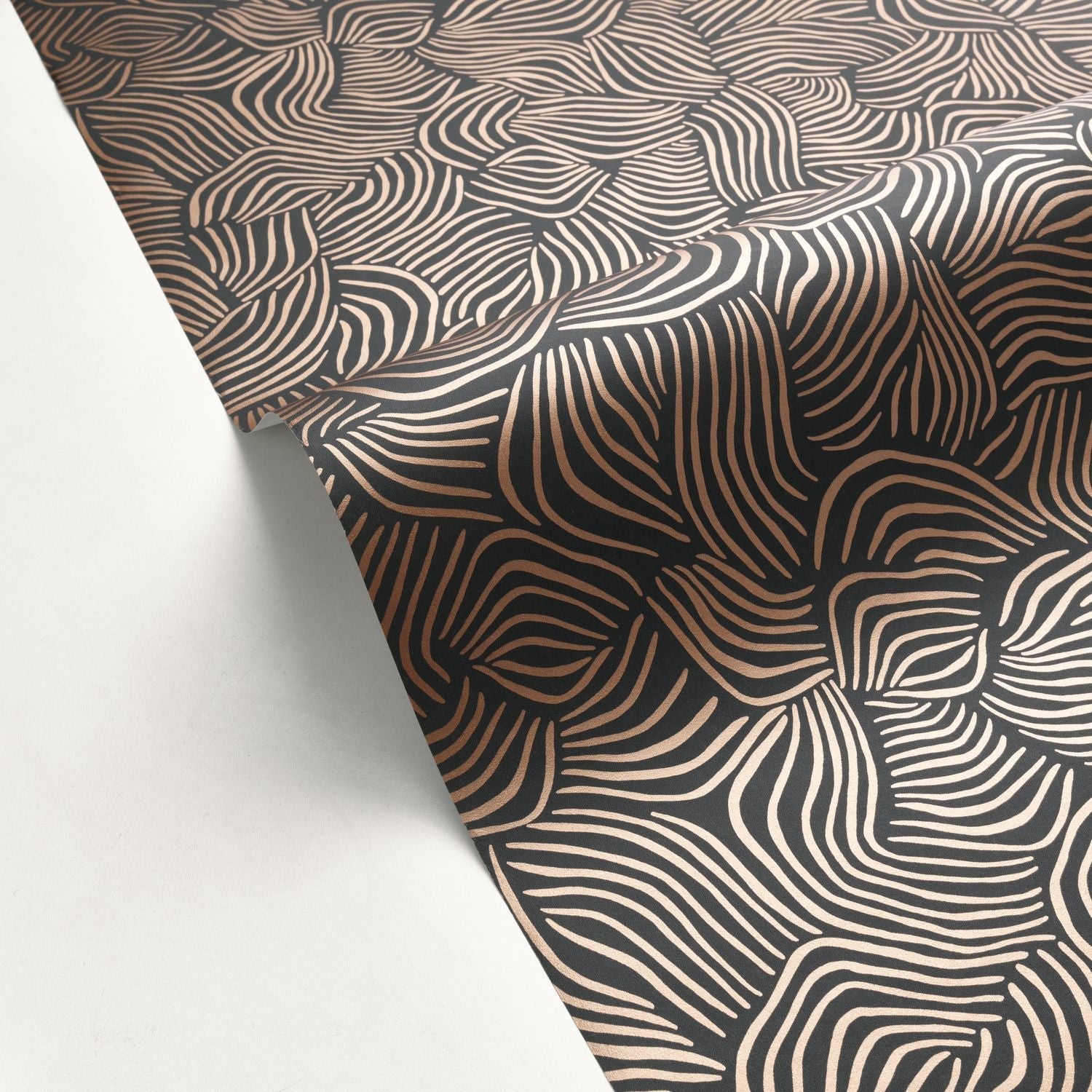 Mirage Wallpaper - Noir Cuivre - Caselio - 103729090 - Premier Wallcovering