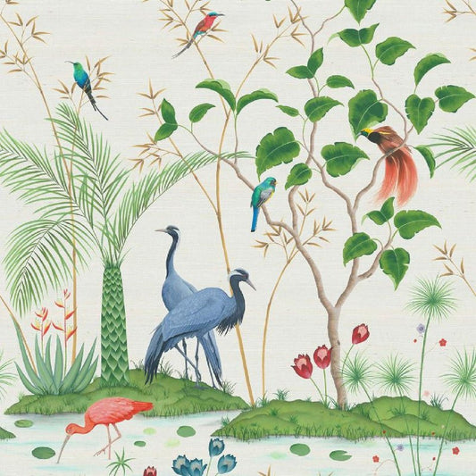 Mirage Wallpaper - Ivory Grasscloth - Osborne & Little - W7610-02 - Premier Wallcovering