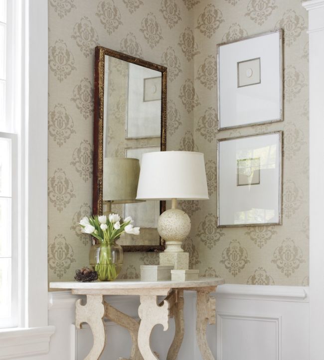 Miranda Wallpaper - Off White - Thibaut - T10035 - Premier Wallcovering