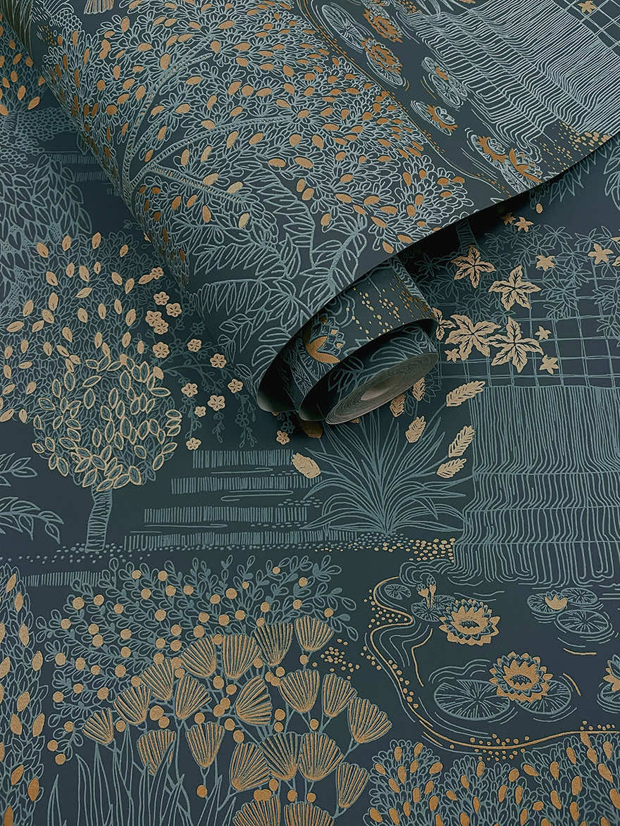 Mirissa Wallpaper - Blue - Holden Décor - 65960 - Premier Wallcovering