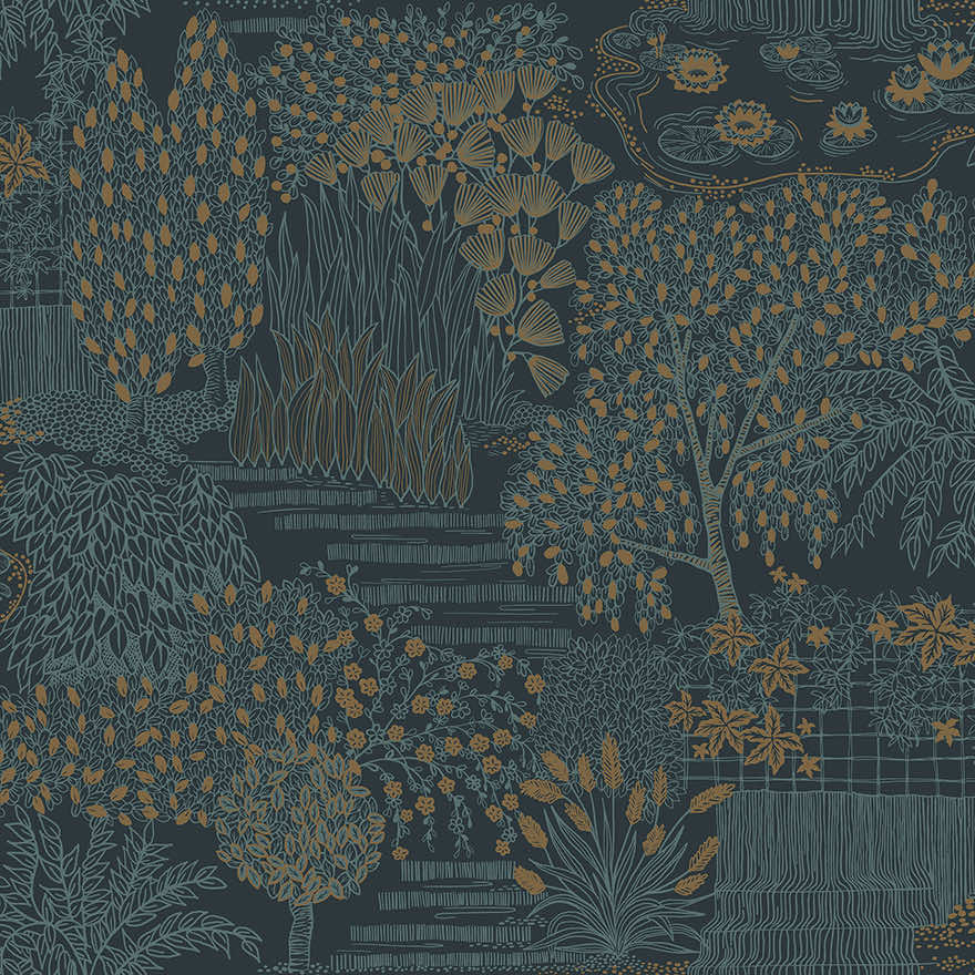 Mirissa Wallpaper - Blue - Holden Décor - 65960 - Premier Wallcovering
