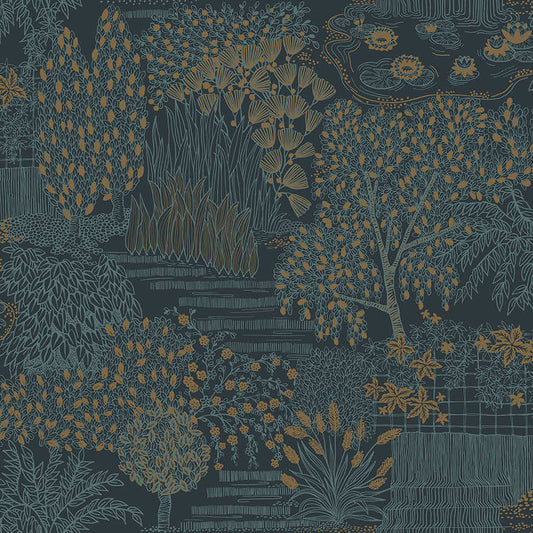 Mirissa Wallpaper - Blue - Holden Décor - 65960 - Premier Wallcovering