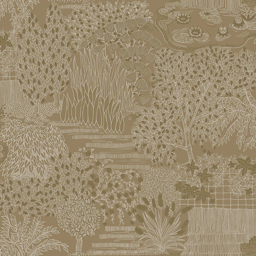Mirissa Wallpaper - Gold - Holden Décor - 65962 - Premier Wallcovering