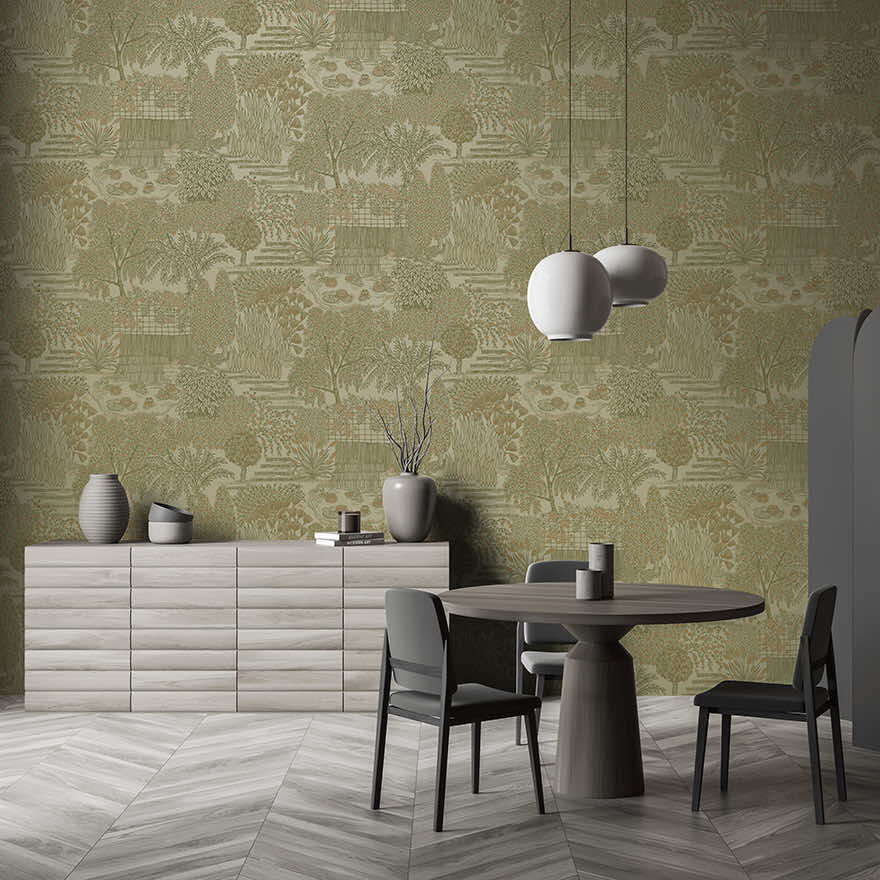 Mirissa Wallpaper - Khaki - Holden Décor - 65961 - Premier Wallcovering