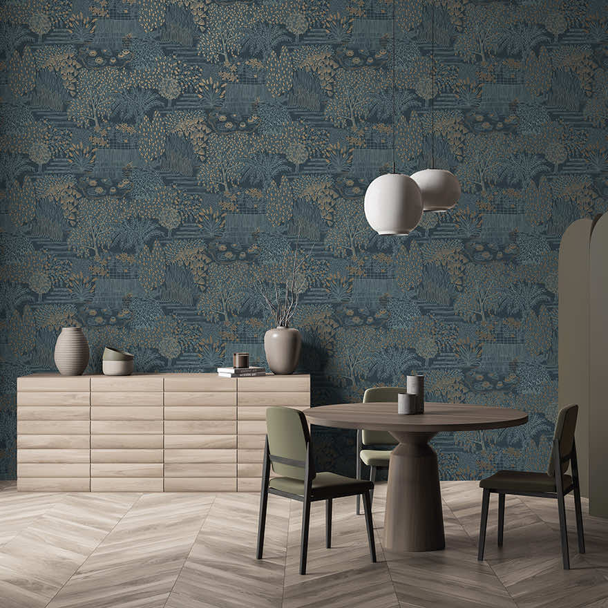 Mirissa Wallpaper - Blue - Holden Décor - 65960 - Premier Wallcovering