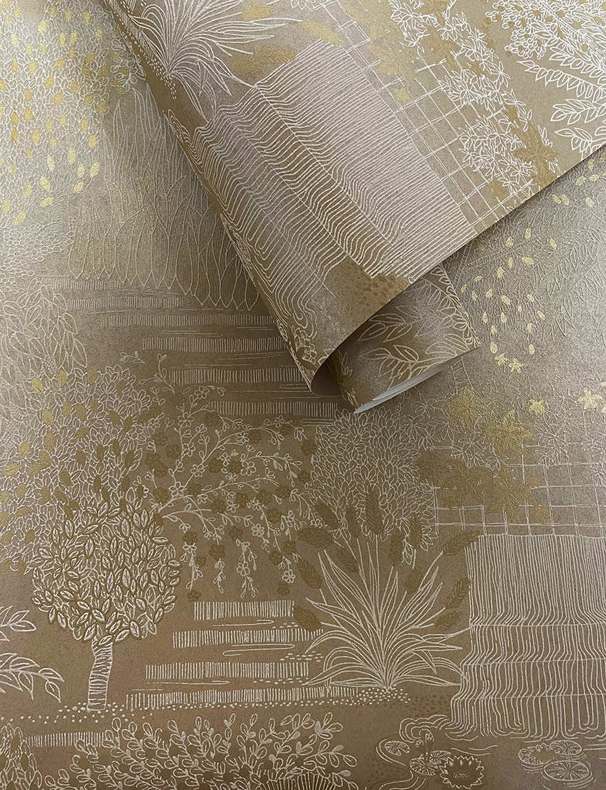 Mirissa Wallpaper - Gold - Holden Décor - 65962 - Premier Wallcovering