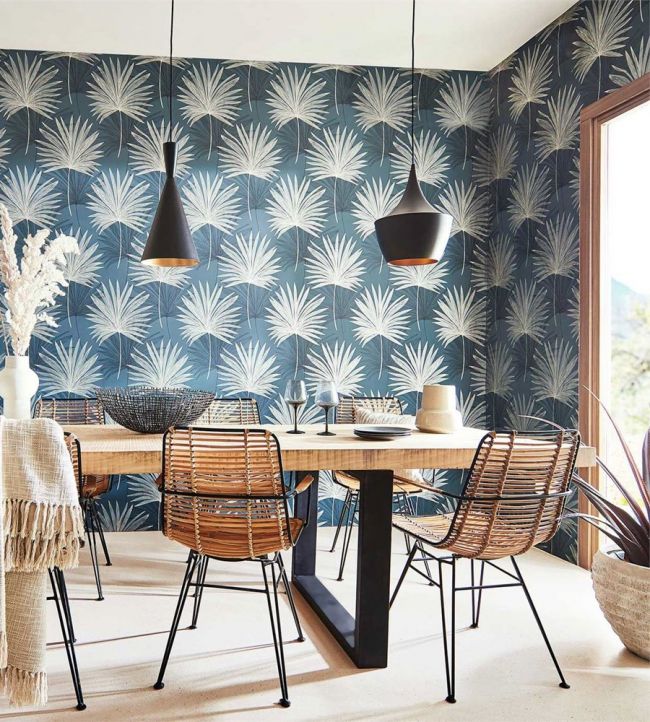 Mitende Wallpaper - Ink/Platinum - HMIW112226 - Harlequin - Premier Wallcovering
