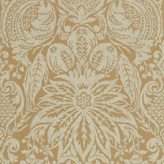 Mitford Damask Wallpaper - Antique Gold - ZDAR312862 - Zoffany - Premier Wallcovering