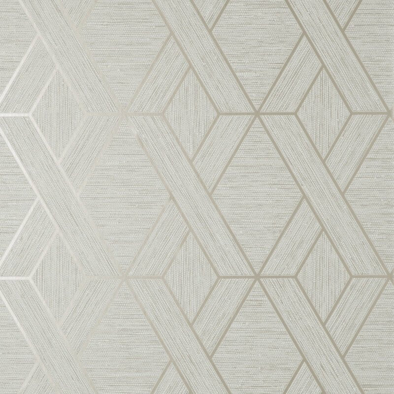Miya Geometric Metallic Wallpaper - Natural - Fine Décor - FD43153 - Premier Wallcovering