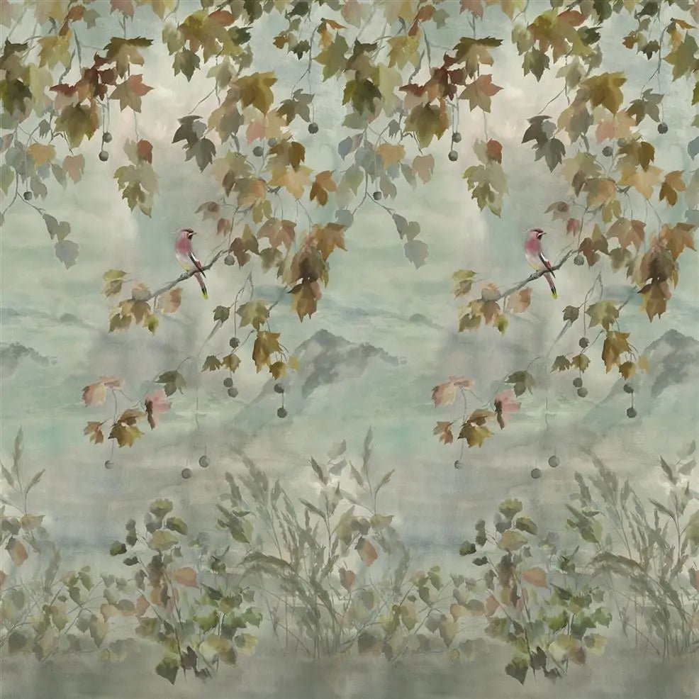 Miyako Scene 2 Wallpaper - Dove - Designers Guild - PDG1112/01 - Premier Wallcovering