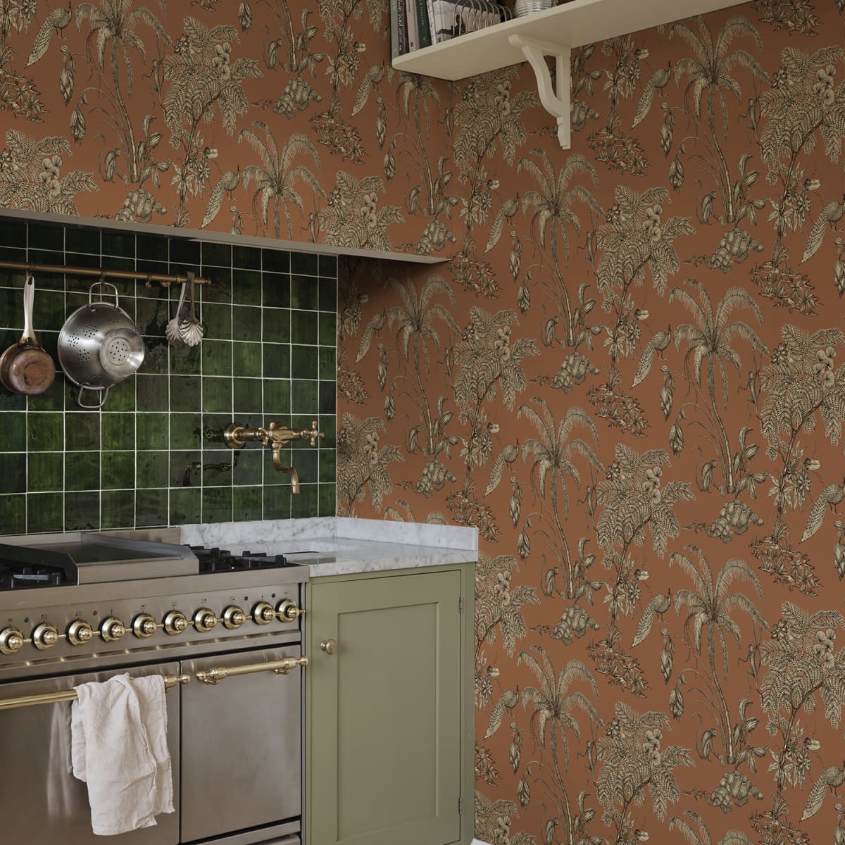 Moa Wallpaper - Terracotta - Sandberg - S10432 - Premier Wallcovering
