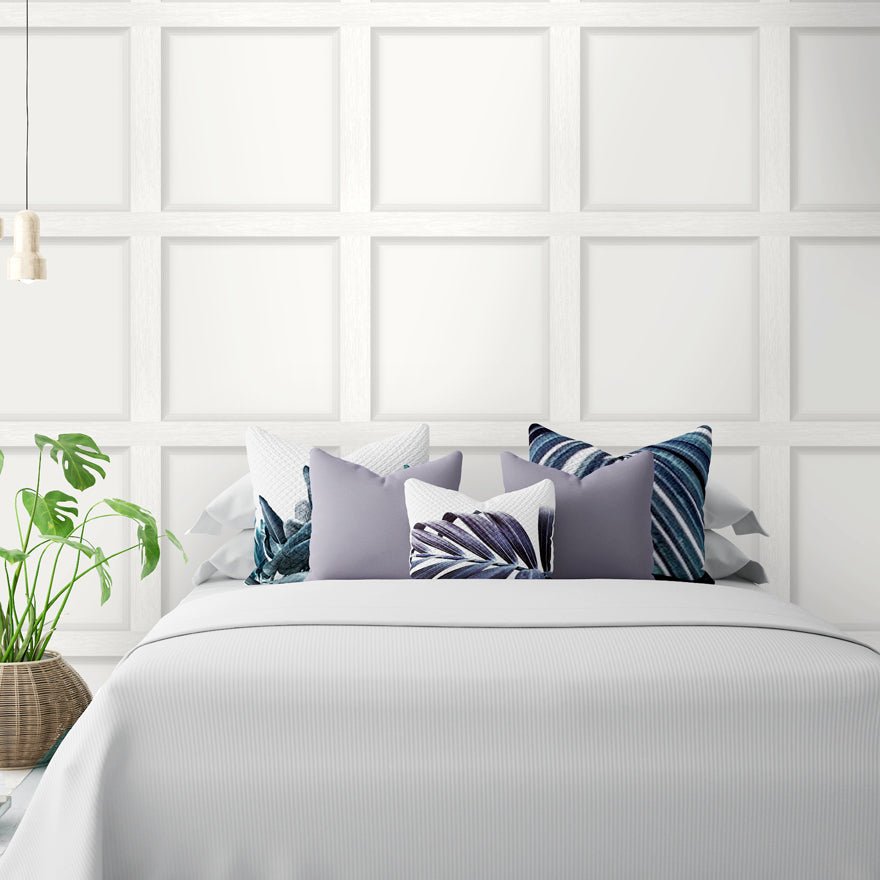 Modern Wood Panel Wallpaper - Dove - Holden Décor - 12983 - Premier Wallcovering