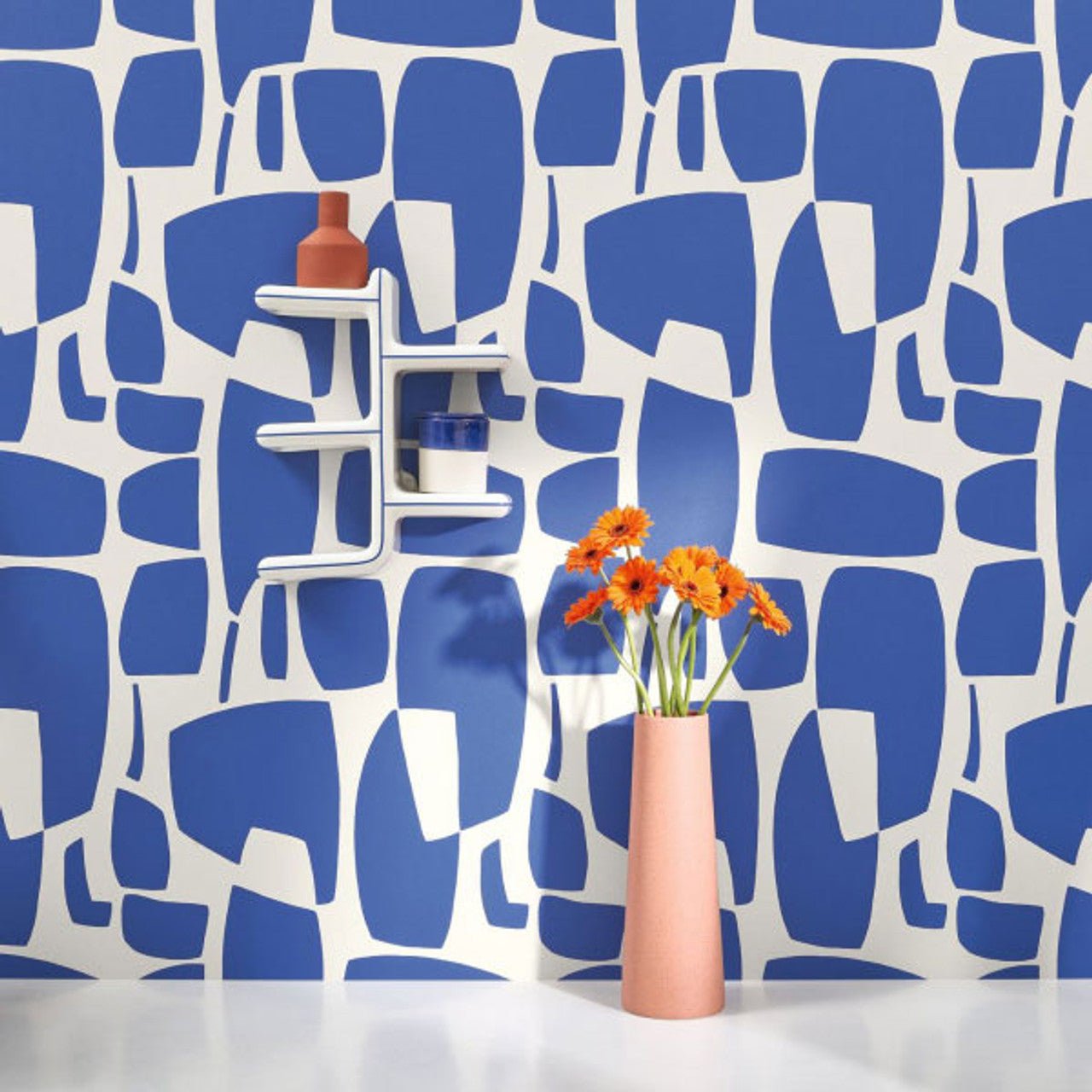 Module Milano Sixties Wallpaper - Bleu Indigo - Casadeco - 89386776 - Premier Wallcovering