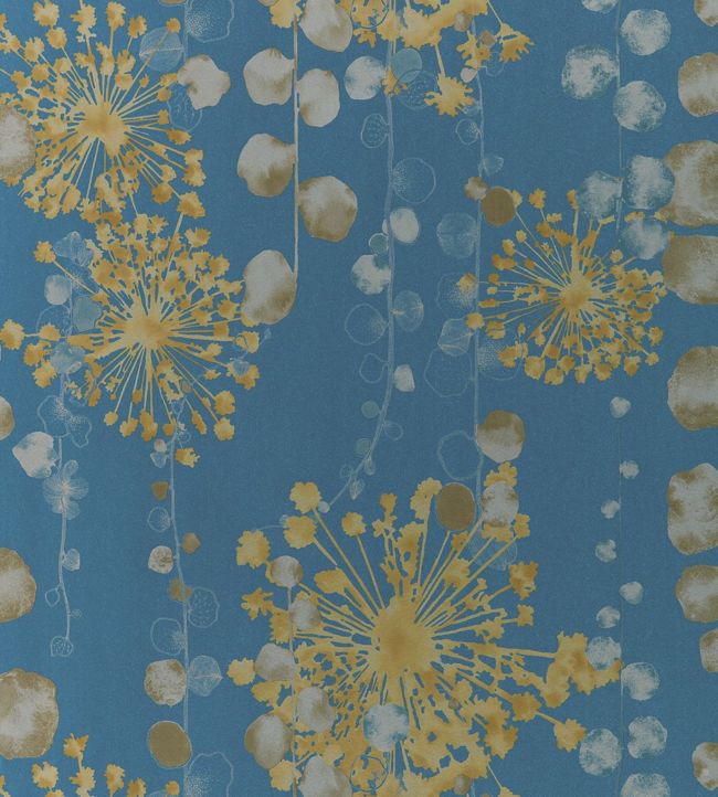 Moku Wallpaper - Indigo/Pebble - HANZ111651 - Harlequin - Premier Wallcovering